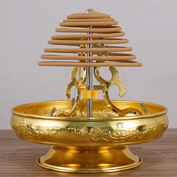 盘香架铜合金盘香架子家用供佛24小时檀香盘香支撑架供具佛具用品