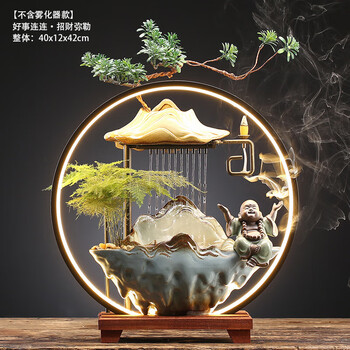 阡翌流水摆件茶几循环水客厅生财创意家居装饰办公室桌面开业礼品