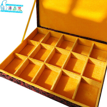 复古锦盒多格收纳盒文玩玉器手串佛珠展示包装盒子 12格红龙布内黑【图片 价格 品牌 报价】-京东
