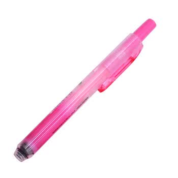 派通（Pentel ）SXS15 按动荧光笔 手账记号笔标记笔 伸缩式大容量荧光笔可换芯 4.5mm 粉色