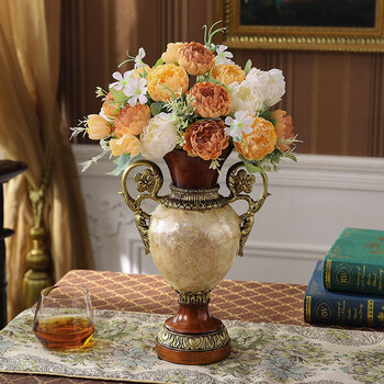 欧式复古仿真花瓶摆件家居装饰客厅轻奢玄关电视柜餐桌花插花酒店大堂