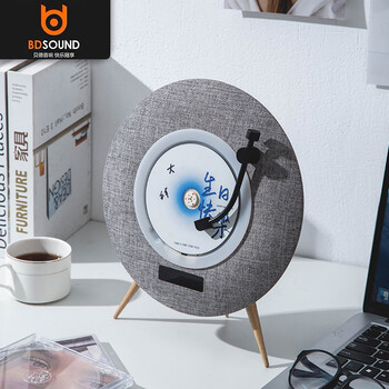 贝德SG1882A一体式CD机蓝牙CD播放机唱片机造型音响cd机桌面音响颜值复古音响 灰色