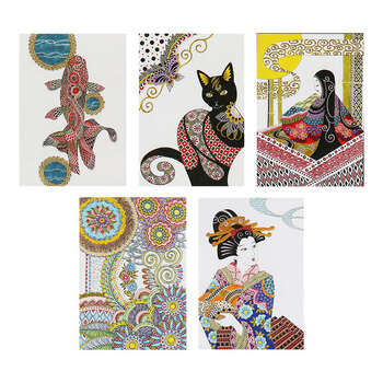 吴竹(KURETAKE)日本进口DIY浮世绘风格A4填色秘密花园涂色卡纸装饰画KLCS-1 吴竹(KURETAKE)日本进口DIY浮世绘风格A4填色秘密花园涂色卡纸装饰画KLCS-1