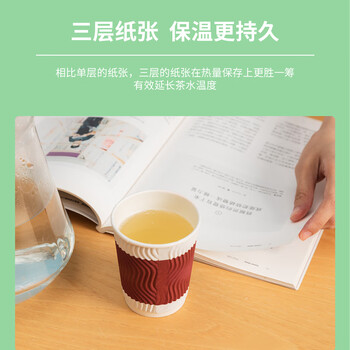得力20只280ml加厚三层一次性杯子水杯纸杯办公咖啡居家防烫红色19206 得力20只280ml加厚三层一次性杯子水杯纸杯办公咖啡居家防烫红色19206
