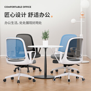 联丰（LIANFENG）W-158B办公职员椅会议椅家用电竞人体工学电脑椅 蓝色