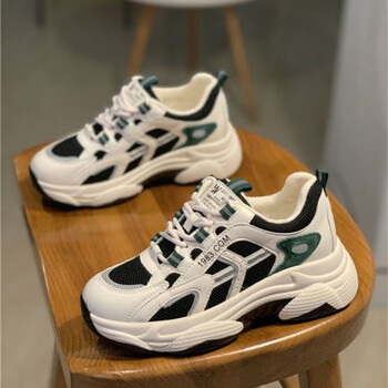 双星女士运动鞋老爹鞋女女鞋秋季软底跑步鞋超轻百搭超软ins黑色39