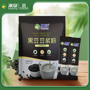 冰泉豆浆 无蔗糖添加黑豆豆浆粉 360g(30g*12小条) 冰泉豆浆 无蔗糖添加黑豆豆浆粉 360g(30g*12小条)