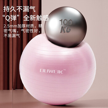 杜威克瑜伽球加厚防滑弹力成人健身球专业平衡核心训练 公主粉55cm 杜威克瑜伽球加厚防滑弹力成人健身球专业平衡核心训练 公主粉55cm