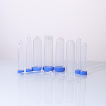 弋科仪（YIKEYI）塑料离心管透明带刻度实验室一次性螺口圆底试管10毫升50个