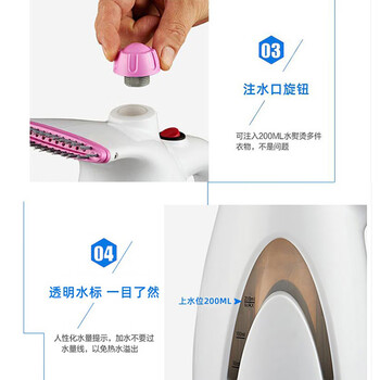 志高（CHIGO）手持挂烫机家用电熨斗蒸汽刷便携式小型烫衣服熨烫机迷你熨衣服 ZD188 白色