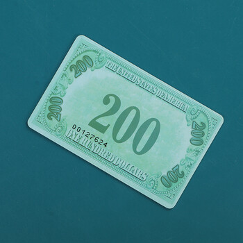 卡片棋牌室塑料磨砂代币麻将馆打牌专用扑克牌代替钱200元面值40张