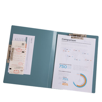 齐心(Comix)A4莫兰迪色双强力夹硬文件夹 试卷资料夹诗朗诵签约夹板 文件收纳办公用品 莫蓝A5718 齐心(Comix)A4莫兰迪色双强力夹硬文件夹 试卷资料夹诗朗诵签约夹板 文件收纳办公用品 莫蓝A5718