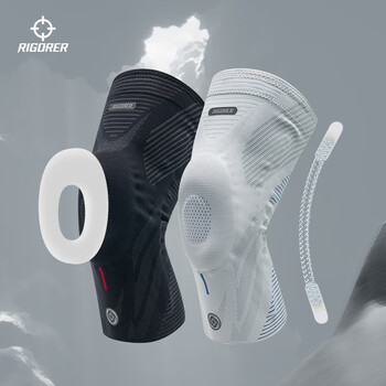 准者（RIGORER）鲨鱼鳃护膝男女跑步登山健身膝盖膝关节防护绑带半月板损伤S码