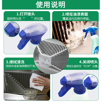 家安（HomeAegis） 厨房强力净油泡去油污重油污净快速溶油深层清洁500g*2瓶装