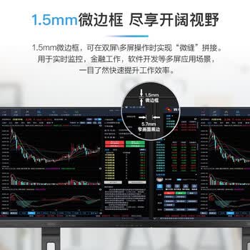 AOC 24P2U 23.8英寸/75Hz全高清IPS技术窄边框TUV爱眼低蓝光升降旋转支架家用商务办公液晶显示屏