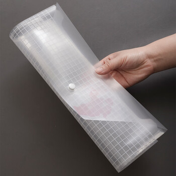 晨光(M&G)文具A4白色方格纽扣袋 按扣袋 办公文件袋学生试卷收纳档案袋资料整理收纳袋 12个装ADM94516