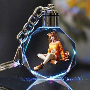 和平精英皮肤水晶钥匙扣吃鸡书包挂件闺蜜生日礼物女男女友 大橘为重