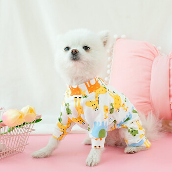 小郎人 小狗衣服泰迪博美比熊小型犬宠物衣服 小动物居家服四脚 xs(2