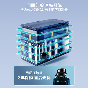 海信（Hisense）200升单温家用冰柜一级能效减霜节能大冷冻BD/BC-200ZNUB