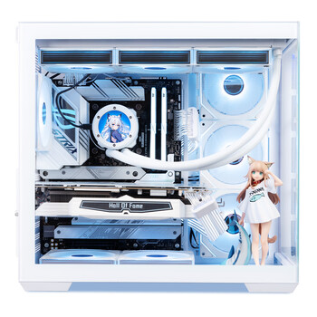 Thermaltake（Tt）钢影 透EX 海景房机箱 电脑主机 白色（ATX主板/Type-c/支持360水冷/10风扇位/4090显卡）