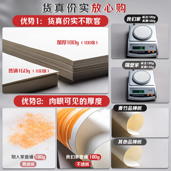 青竹画材（CHINJOO）4K水粉纸加厚160g绘画专用画画纸学生儿童文具美术写生