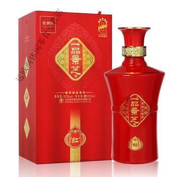 景芝原浆酒1升52景芝酒一品景芝红52度500mlx6瓶国标芝麻香型高度白酒
