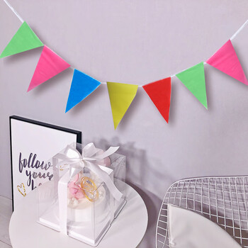 递乐 20*30cm大号串旗三角旗帜彩色100米 婚庆结婚用品婚礼婚房装饰布置彩旗10条/包 5320 递乐 20*30cm大号串旗三角旗帜彩色100米 婚庆结婚用品婚礼婚房装饰布置彩旗10条/包 5320