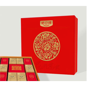 鼎丰真哈立德礼盒装中秋月饼哈立得礼品新疆特产花开富贵1380g11枚