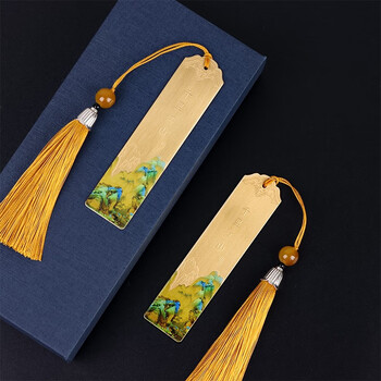 TaTanice黄铜书签 金属书签生日礼物礼盒装中国风金属特色书页夹创意伴手礼送老师同学-礼盒款