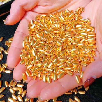 (500元2颗黄金大米粒)2020鼠年新年黄金大米粒手链999足金鼠年有米本