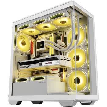 鑫谷（segotep）无界1（白色）无立柱海景房机箱 ATX270°广角玻璃侧透 360水冷游戏电脑主机箱 支持4090显卡