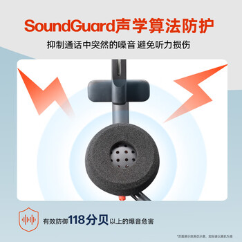 缤特力惠普Blackwire C3220 头戴式双耳话务耳机USB-A接口 直连电脑带线控