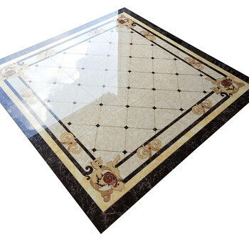 客厅地拼花地砖800x800餐厅玄关水刀拼花地心砖 2400x3200(12片组)