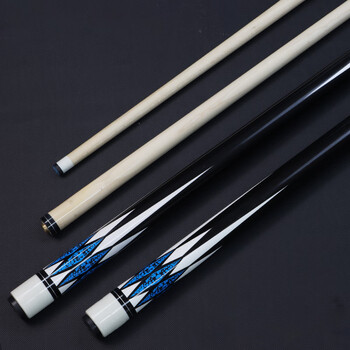 施奥德台球杆 中式八球杆黑八美式中大头杆九球杆1/2双节杆 蓝款13mm