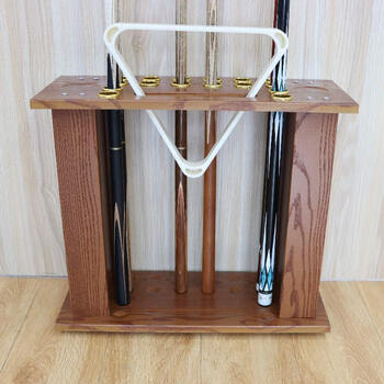 捍升  台球架杆架 台球杆架木质落地球杆架立式收纳放置 16孔柜式