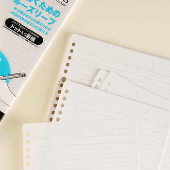 国誉(KOKUYO)进口活页纸A5活页本替芯笔记本子内页顺滑型 6mm点线*28行 100张1本 NO-807BT