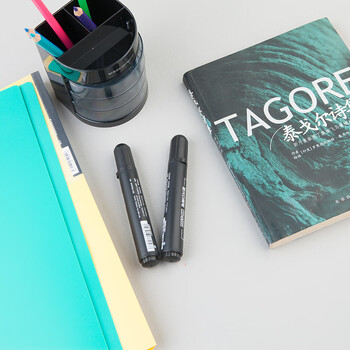 晨光（M&G）晨光(M&G)可擦白板笔单头办公会议笔易擦大容量白板笔黑色MG2160 12支装