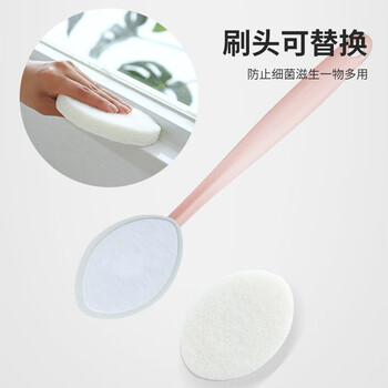 LYNN长柄百洁布清洁刷子 浴缸刷瓷砖刷墙刷台面刷不伤釉面地板刷1只装