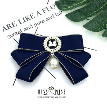 裙子配饰领花别针胸针胸花制服饰品领带英伦风女 黑色(背面别针款)