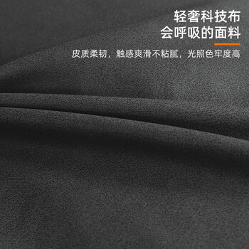 艾薇抱枕沙发靠垫床头靠枕睡觉靠背垫科技布抱枕套含抱枕芯磨砂黑