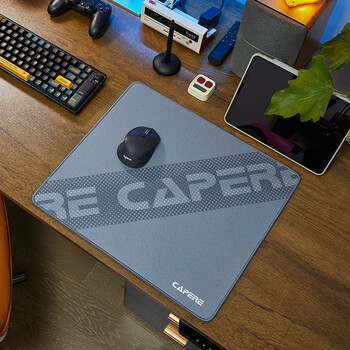 CAPERE(铠雷) 乱纹提花游戏鼠标垫顺滑精准竞技粗面操控垫 乱纹提花游戏垫【中号灰色】450x400x3.5mm