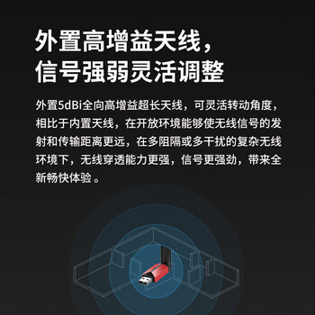 TP-LINK USB无线网卡笔记本台式机电脑WiFi接收发射器 【WiFi6】AX300 XDN6000H免驱版