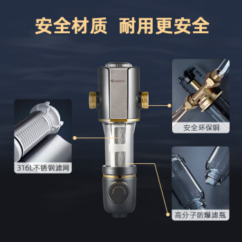 格力（GREE）前置过滤器净水器 7.5T家用全屋净水入户自来水前置过滤器自动清洗 40微米精滤免换芯无双酚04S