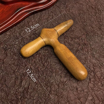 三角雀脚底按摩器按摩棒位点按实木足部足底足疗经络工具神器 香木