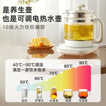 小熊养生壶 热水壶煮茶器煮茶壶电水壶电热水壶烧水壶多功能保温花茶壶 YSH-C15F1