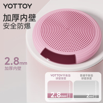 yottoy瑜伽平衡球核心力量训练健身脚踩气垫半圆加厚儿童脚踝锻炼器材