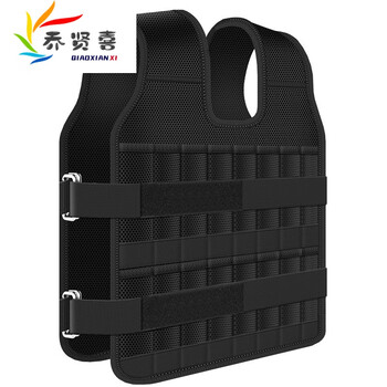 丰峻跑步负重马甲钢板铅块体能训练俯卧撑负重可调节负重背心 负重
