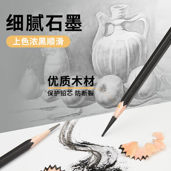 Touch mark素描铅笔炭笔12支亚光美术生绘画专用软性碳笔学生绘图考试画画套装初学者考试画画专用开学季