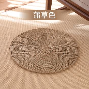 oeny草垫蒲团坐垫地上草垫子玉米皮编织垫打坐垫蒲草垫子地板垫榻榻米