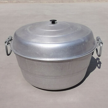 谷鹿 铝锅大容量酒店专用烧水米粉加厚炖铝汤锅老式兰州拉面铝锅下面
